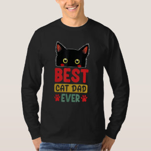 Best Cat Dad Ever  Cute Cat Daddy Fathers Day 2023 T-Shirt