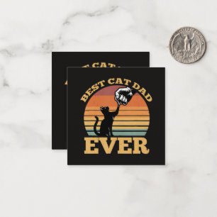 Best Cat Dad Ever Fathers Day Note Card