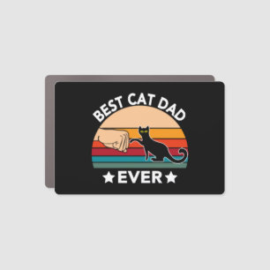 Best Cat Dad Ever Fist Bump Car Magnet
