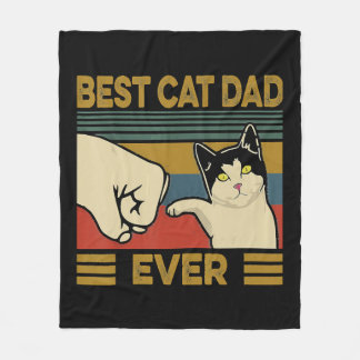 Best Cat Dad Ever Fleece Blanket