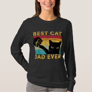 Best Cat Dad Ever Funny Cat Daddy Fist Bump Father T-Shirt