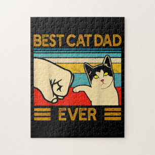 Best Cat Dad Ever Funny Cat Daddy Jigsaw Puzzle