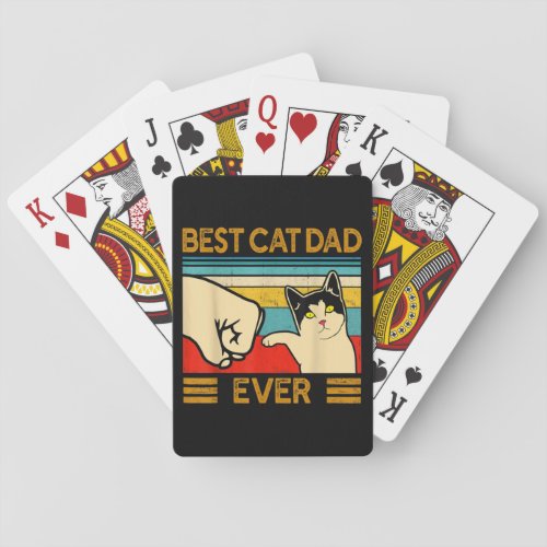 Best Cat Dad Ever Funny Cat Daddy Poker Cards