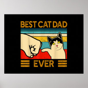 Best Cat Dad Ever Funny Cat Daddy Poster
