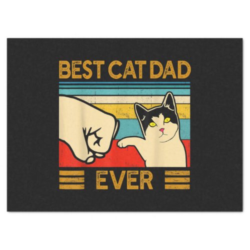 Best Cat Dad Ever Funny Cat Daddy Tissue Paper