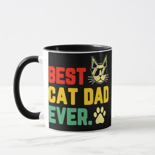 Best Cat Dad Ever Funny Cat Lover Gift Fathers Mug