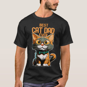 Best Cat Dad Ever Kitty Kitten  Daddy Father s Day T-Shirt