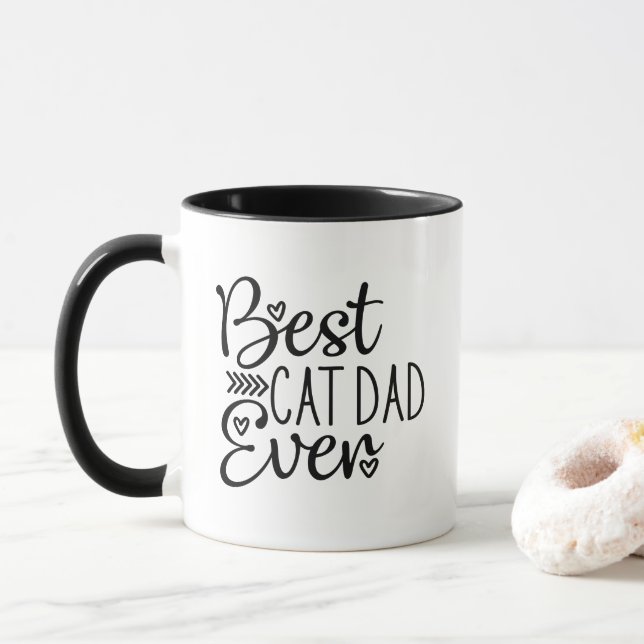 Best Cat Dad Ever Mug (With Donut)
