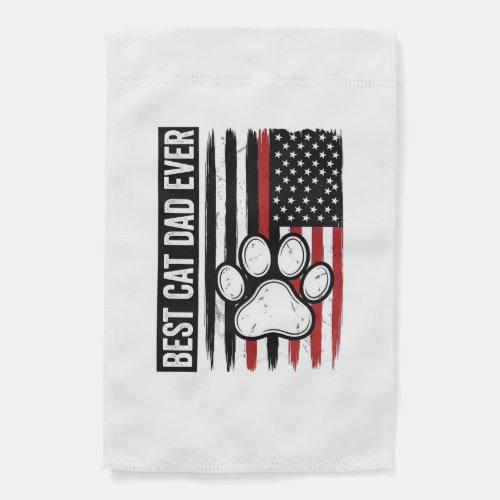 Best Cat Dad Ever Patriotic Paw Flag Design_1