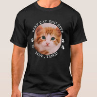 Best Cat Dad Ever Paw Prints Custom Cute Pet Photo