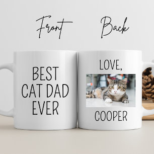 Best Cat Dad Ever Personalized Photo Cat Lovers Coffee Mug
