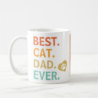 Best Cat Dad Ever Personalized Photo Coffee Mug