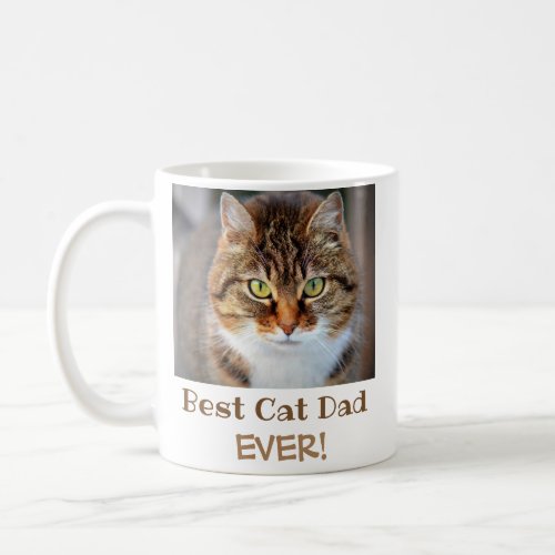 Best Cat Dad Ever Pet Photo Coffee Mug