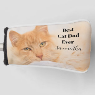 Best Cat Dad Ever Photo Golf Head Cover