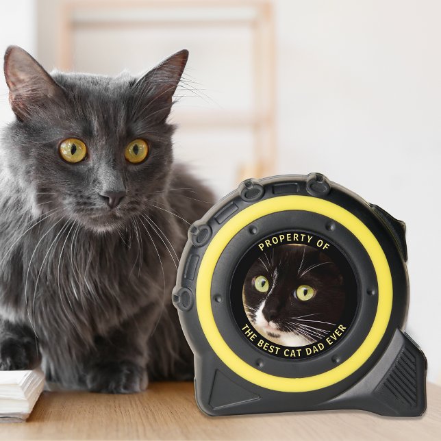 Best Cat Dad Ever Photo Tape Measure (Creator Uploaded)