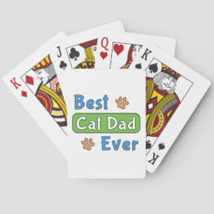 Best Cat Dad Ever Poker Cards