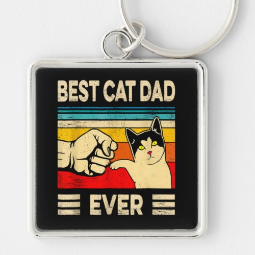 Best Cat Dad Ever Premium Keychain