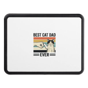 Best Cat Dad Ever Retro Cat Fist Bump Shirt_1 Hitch Cover