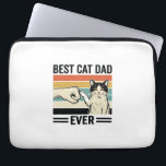 Best Cat Dad Ever Retro Cat Fist Bump Shirt_1 Laptop Sleeve<br><div class="desc">Best Cat Dad Ever Retro Cat Fist Bump Shirt_1</div>