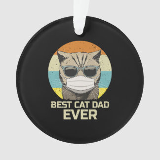 Best Cat Dad Ever | Sunglasses Face Mask Gift Ornament