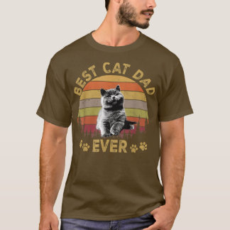 Best Cat Dad Ever T-Shirt Funny Cat Daddy Father D