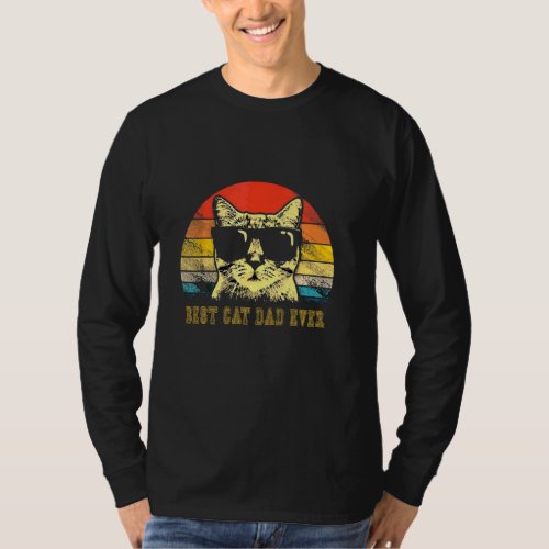 Best Cat Dad Ever Tee Funny Cat Dad Father S Day V