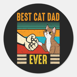 Best Cat Dad Ever Tee Funny Cat Daddy Father Day  Classic Round Sticker