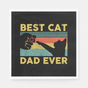 Best Cat Dad Ever tee Funny Cat Daddy Father s Day Napkins