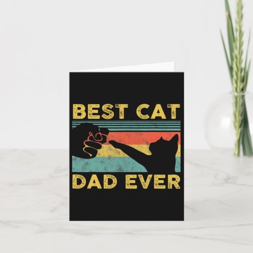 Best Cat Dad Ever Tee Funny Cat Daddy Father Vinta Card