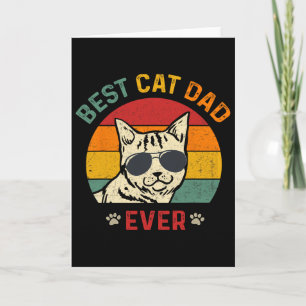 Best Cat Dad Ever Tee Funny Cat Daddy Father's Day Card