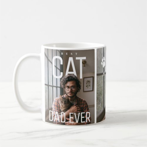 Best Cat Dad Ever Two Photo PhotoPop Coffee Mug