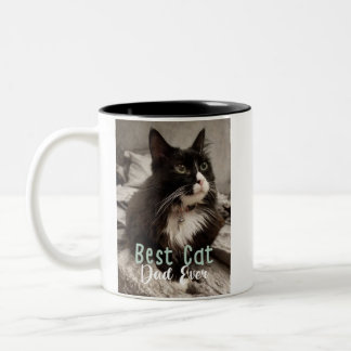 Best Cat Dad Ever Two-Tone Coffee Mug