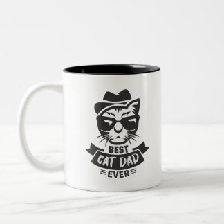 Best Cat Dad Ever Two-Tone Coffee Mug