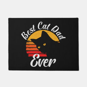 Best Cat Dad Ever Vintage Best Cat Dad Ever Gift Doormat