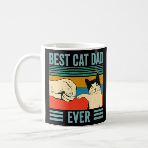 Best Cat Dad Ever Vintage Cat Buddy Cat Owner Cat  Coffee Mug