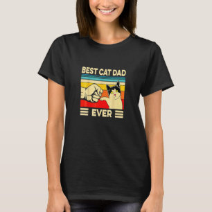 Best Cat Dad Ever Vintage  Cat Daddy Father Day T-Shirt