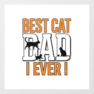 Best Cat Dad Ever Vintage Cat Father Shirt Design_ Floor Decals