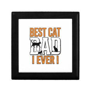 Best Cat Dad Ever Vintage Cat Father Shirt Design_ Gift Box