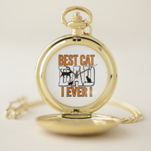 Best Cat Dad Ever Vintage Cat Father Shirt Design_ Pocket Watch