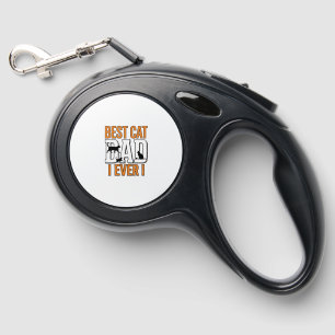 Best Cat Dad Ever Vintage Cat Father Shirt Design_ Retractable Pet Leash