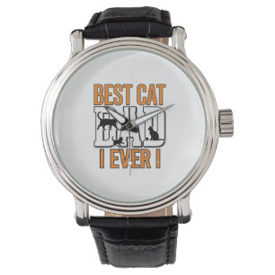 Best Cat Dad Ever Vintage Cat Father Shirt Design_ Watch