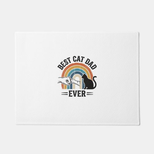Best Cat Dad Ever Vintage Cat Lover Design_1 Doormat