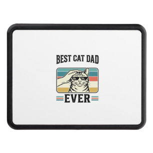 Best Cat Dad Ever Vintage Cat Lover Design_1 Hitch Cover