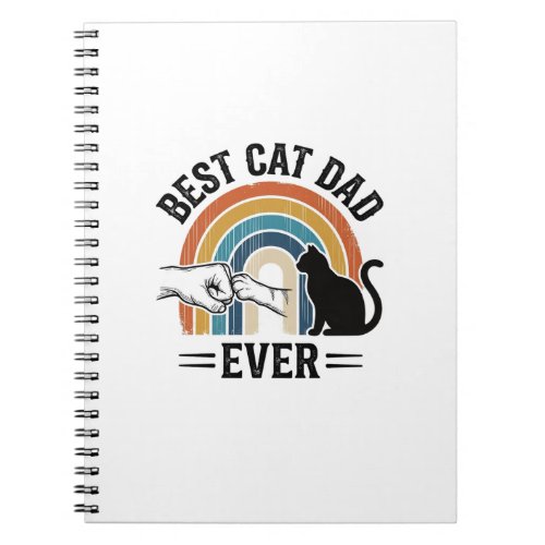 Best Cat Dad Ever Vintage Cat Lover Design_1 Notebook