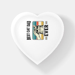 Best Cat Dad Ever Vintage Cat Lover Design_1 Paperweight