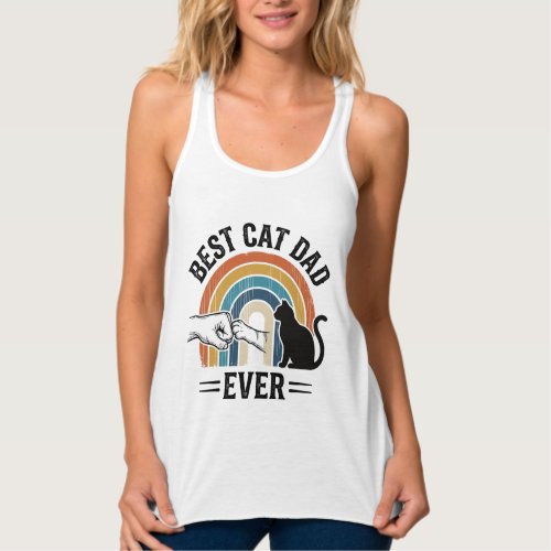 Best Cat Dad Ever Vintage Cat Lover Design_1 Tank Top