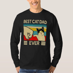 Best Cat Dad Ever  Vintage Cats  4 T-Shirt