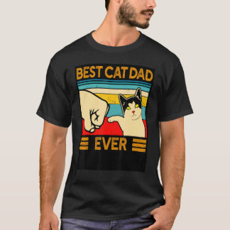 Best Cat Dad Ever Vintage Cats 5 T-Shirt