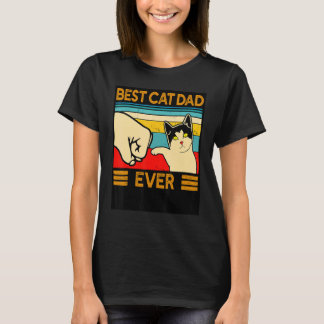 Best Cat Dad Ever Vintage Cats 5 T-Shirt