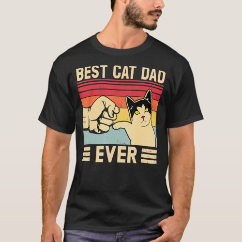 Best Cat Dad Ever  Vintage Cats  5 T_Shirt